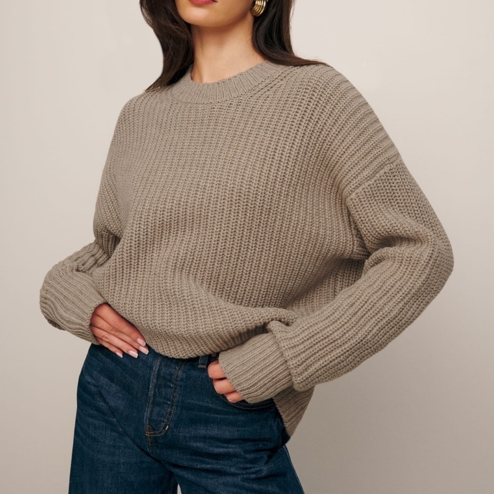 525 America Taupe Crew Neck Sweater